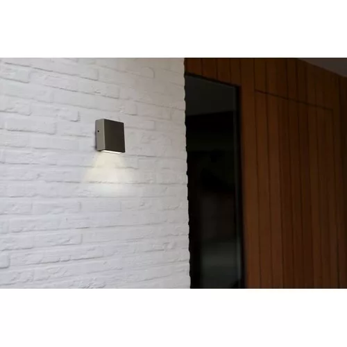 LED lámpatest , oldalfali , 1 irányú , 9W , természetes fehér , acél , kültéri , IP54 , LUTEC , GEMINI XF