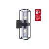 LED lámpatest , oldalfali , 2 irányú , 2 x E27 foglalat , matt fekete , kültéri , IP44 , LUTEC , FLAIR