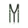 negru-verde neon cu model craniu bretele