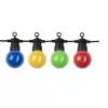 Led ghirlandă luminoasă , de exterior , E27 , 10 buc. x 0.5W , 8 m , RGB , negru , IP65