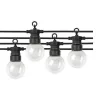 Led ghirlandă luminoasă , de exterior , E27 , 20 buc. x 0.5W , 13 m , alb cald , negru , IP65