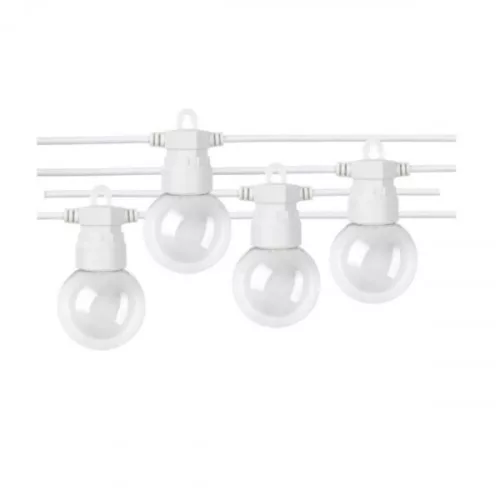Led ghirlandă luminoasă , de exterior , E27 , 20 buc. x 0.5W , 13 m , alb cald , alb , IP65