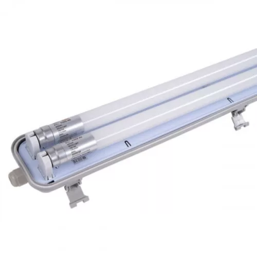 corp de iluminat , 2 x 150 cm , 2 x 22 Watt LED cu tub luminos , protecție împotriva prafului și umidității , alb natural , IP65
