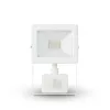 Asalite LED proiector alb Slim 10W 4500K (900 lumen) + senzor de mișcare