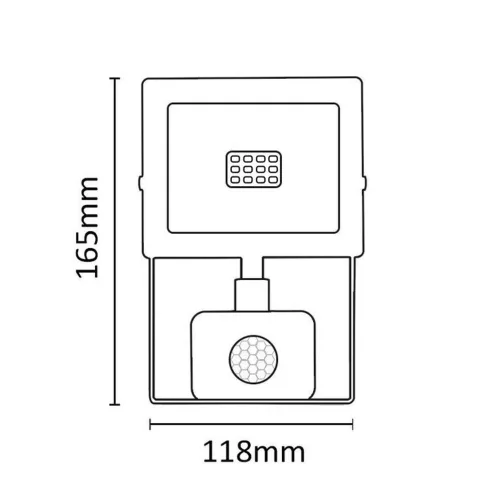 Asalite LED proiector alb Slim 10W 4500K (900 lumen) + senzor de mișcare