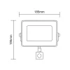 Asalite LED Reflektor Slim 50W 4500K (4500 lumen) + Mozgásérzékelő Szenzor