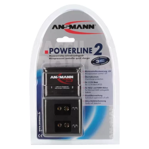 ANSMANN POWERLINE2 1-2 db 9V akkuhoz