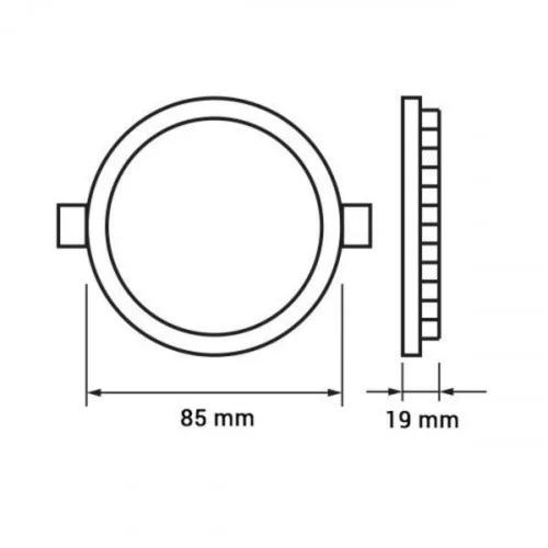 LED panel , 3W , süllyesztett , kerek , természetes fehér , Optonica