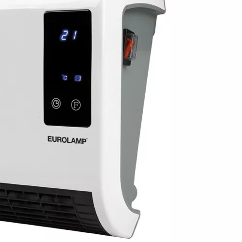 Falra szerelhető ventilátoros fűtőtest fürdőszobába, 2000W, IP22, Eurolamp, 193174
