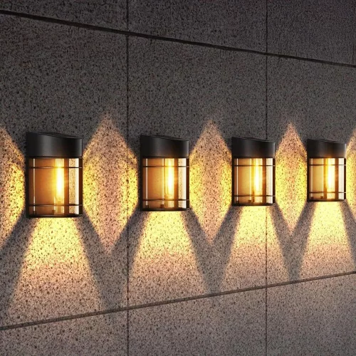 LED szolár napelemes fali lámpa, 2700K, 50lm, ABS-polipropilén, IP44, Modee, ML-WS134