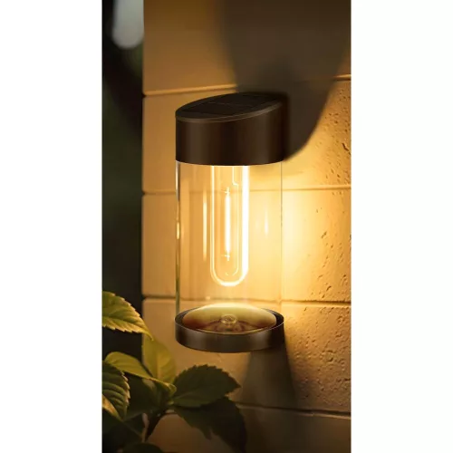 LED szolár napelemes fali lámpa, 2700K, 60lm, ABS-polipropilén, IP44, Modee, ML-WS135