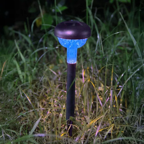 LED szolár napelemes leszúrható lámpa, RGB, műanyag, IP44, Modee, ML-GS027