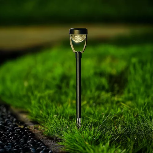 LED szolár napelemes leszúrható lámpa, 3000K, műanyag, IP44, Modee, ML-GS031