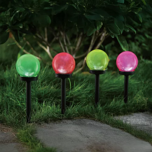 LED szolár napelemes leszúrható lámpa, rozsdamentes acél + műanyag, IP44, Modee, ML-GS034