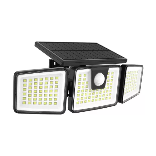 LED szolár napelemes reflektor, 6500K, 650lm, ABS-polipropilén, IP44, mozgásérzékelő szenzor, Modee, ML-WS137