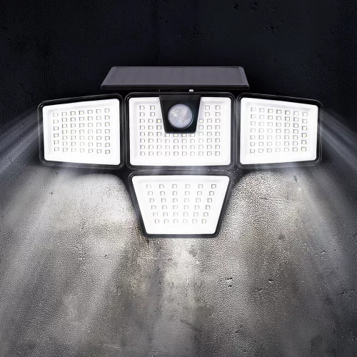 LED szolár napelemes reflektor, 6500K, 1500lm, ABS-polipropilén, IP44, mozgásérzékelő szenzor, Modee, ML-WS141