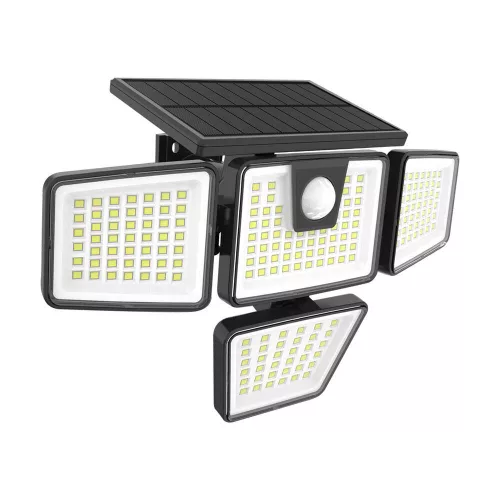 LED szolár napelemes reflektor, 6500K, 1500lm, ABS-polipropilén, IP44, mozgásérzékelő szenzor, Modee, ML-WS141