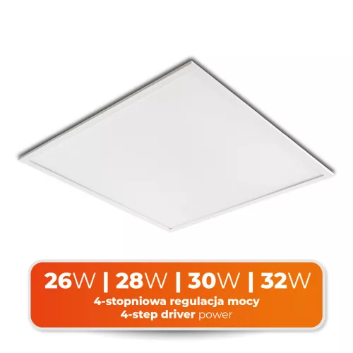 LED panel ORIO 60X60 26W 60x60 4000K Kobi Pro, természetes fehér, 3900lm, CRI≥80, KOBI-000081