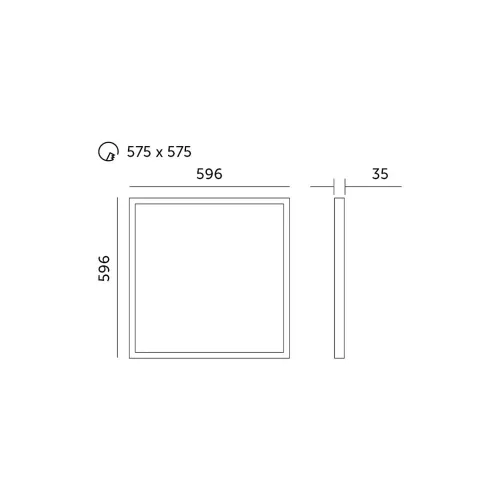 LED panel ORIO 60X60 26W 60x60 4000K Kobi Pro, természetes fehér, 3900lm, CRI≥80, KOBI-000081