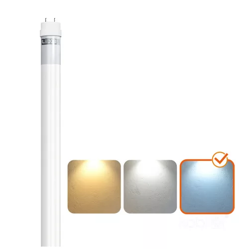tub LED T8 9W 60cm 6500K LED2B, alb rece, 900lm, CRI≥80, KOBI-001320