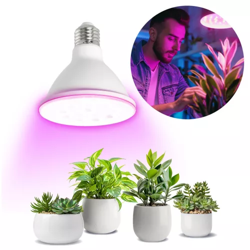 Növénytermesztő LED izzó LED PLANTYW E27 9W E27 1200K Fehér Kobi Design, meleg fehér, 300lm, KOBI-001504