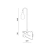LED növénynevelő lámpa LED PLANTY CLIP B 1xE27 fekete Kobi Design, KOBI-001507