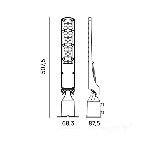 LED stradal corp de iluminat CYOTO 50W 4000K IP65 Kobi Premium, alb natural, CRI≥80, KOBI-001566