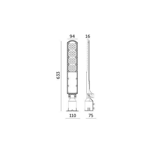 LED stradal corp de iluminat CYOTO 100W 4000K LX Kobi Premium, alb natural, 10000lm, CRI≥80, IP65, KOBI-001580