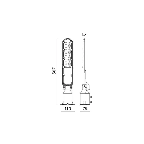 LED stradal corp de iluminat CYOTO 50W 4000K LX Kobi Premium, alb natural, 5000lm, CRI≥80, IP65, KOBI-001581