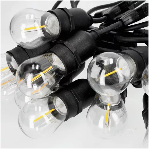 Ghirlandă BAJA LED ghirlandă luminoasă set 10x1W 10m E27 Kobi Design, 2700K, alb cald, 500lm, CRI≥80, IP44, KOBI-002218