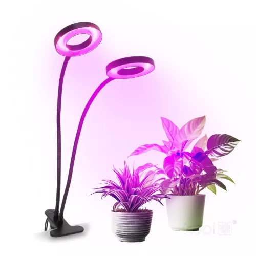 LED növénynevelő lámpa VITARO RING 2 csiptetős 8W – Kobi Design, 1200K, meleg fehér, 180lm, KOBI-004015