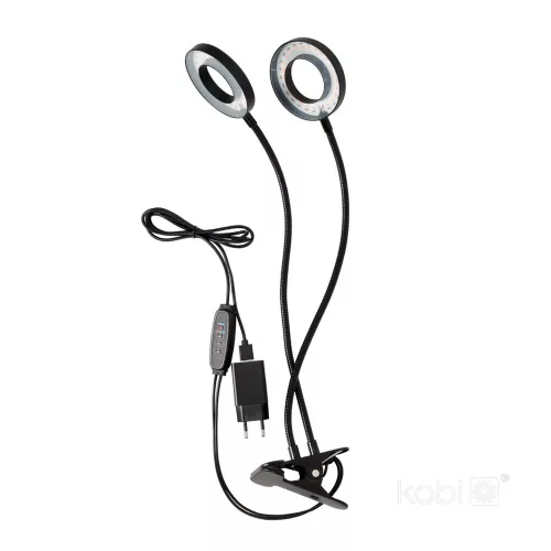 LED növénynevelő lámpa VITARO RING 2 csiptetős 8W – Kobi Design, 1200K, meleg fehér, 180lm, KOBI-004015