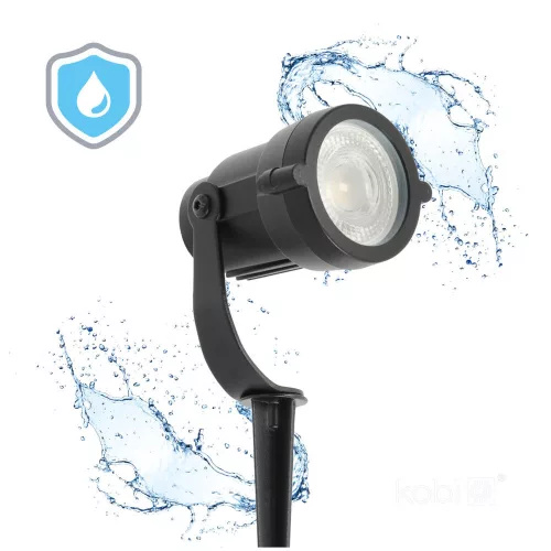 de grădină lampă LED BLAKE 5W 3000K IP65 negru alb cald, 400lm, CRI≥80, KOBI-004479