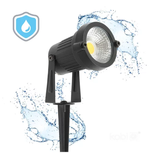 de grădină lampă LED BLAKE 5W 3000K IP65 negru alb cald, 400lm, CRI≥80, KOBI-004479