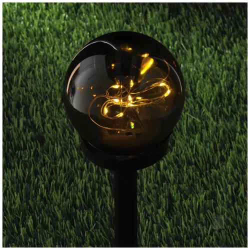 solar LED GLOBE de înfipt în sol de grădină lampă 3000K IP44 LED2B, 0,12W, alb cald, CRI≥70, KOBI-004494