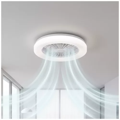 de tavan LED lampă cu ventilator VENTELUX 24W+15W 3CCT alb Kobi Windstar, 1550lm, CRI≥80, KOBI-004592