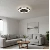 de tavan LED lampă cu ventilator VENTELUX 48W+15W 3CCT negru Kobi Windstar, 1300lm, CRI≥80, KOBI-004593