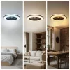 de tavan LED lampă cu ventilator VENTELUX 48W+15W 3CCT negru Kobi Windstar, 1300lm, CRI≥80, KOBI-004593