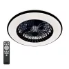 de tavan LED lampă cu ventilator VENTELUX 48W+15W 3CCT negru Kobi Windstar, 1300lm, CRI≥80, KOBI-004593