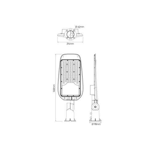 LITE stradal corp de iluminat STREETLITE 100W 4000K 10000lm negru, alb natural, CRI≥80, IP65, LED line, LL-203723