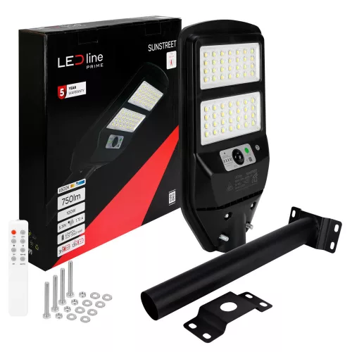 SUNSTREET stradal corp de iluminat 100W 6500K 750lm IP54 PRIME, alb rece, CRI≥70, LED line, LL-211315