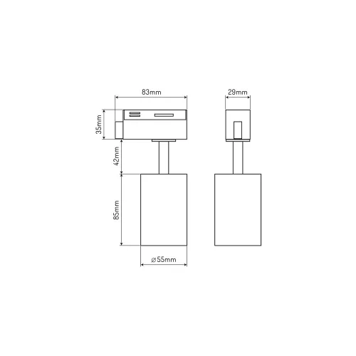 LED pe șină montabil GU10 alb PIPE tub fluorescent, LED line, LL-475442