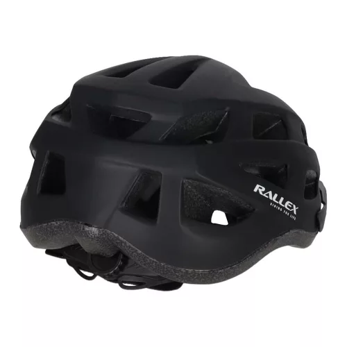 RALLEX női kerékpáros sisak, férfi, állítható, fekete, M 54-58 cm