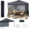 LUARO kerti pavilon, kereskedelmi partisátor, pavilon, 3x3 m, fekete