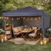 LUARO kerti pavilon, kereskedelmi partisátor, pavilon, 3x3 m, fekete