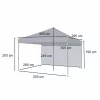 LUARO kerti pavilon, kereskedelmi partisátor, pavilon, 3x3 m, fekete