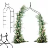 LUARO kerti pergola, fém ív tüskékkel rózsáknak, virágoknak, futónövényeknek, 265 cm
