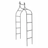 LUARO kerti pergola, fém ív tüskékkel rózsáknak, virágoknak, futónövényeknek, 265 cm