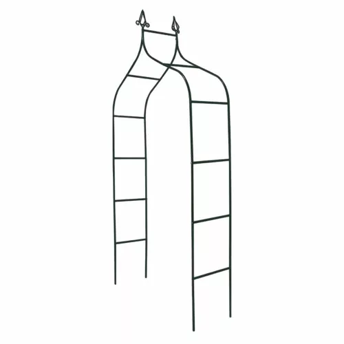 LUARO kerti pergola, fém ív tüskékkel rózsáknak, virágoknak, futónövényeknek, 265 cm