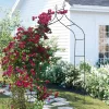 LUARO kerti pergola, fém ív tüskékkel rózsáknak, virágoknak, futónövényeknek, 265 cm